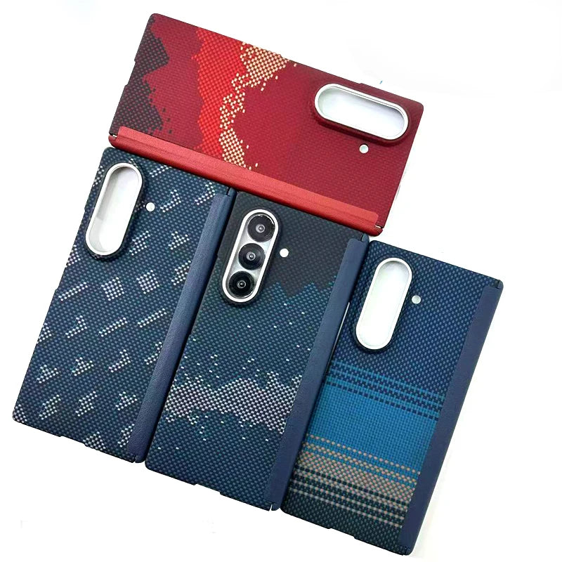 Real Pure Carbon Fiber Cover For SAMSUNG Galaxy Z Fold 7 Case Aramid Fiber Ultra Thin CoverCentral hinge protection for Magsafe