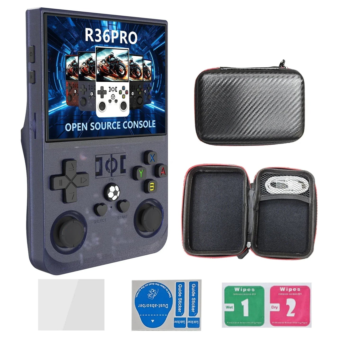 R36PRO Retro Handheld Game Console Linux System 3.5 Inch IPS Screen Portable Pocket Video Player Dual Joystick 64GB 128GB Games