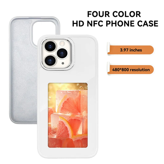 Smart phone cover case design nfc e ink phone case high resolution