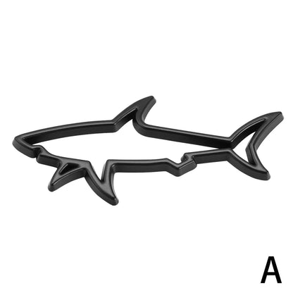 3D Metal Car Styling Sticker Hollow Shark Emblem Badge Decals Automobiles Motorcycle Car Label Scratch Sticker Universal