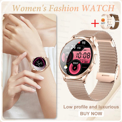 2025 New Smart Watch For Women Gift 1.32 Inch Full Touch Screen Sports Fitness Watches Bluetooth Calls Digital Smartwatch Ladies