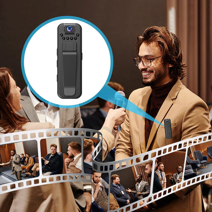 HD 1080P Mini Camera with Back Clip Infrared Night Vision Portable Digital Video Recorder Motion Detection Outdoor Sports DV DVR