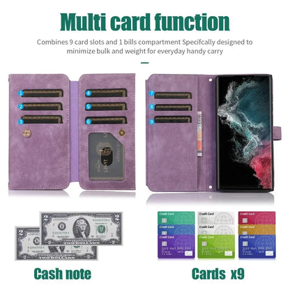 Phone Case for Samsung Galaxy S23 S24 FE S25 Ultra Edge S22 Plus A16 A06 A26 A36 A56 A15 A35 A55 Cover Zipper Wallet Crossbody