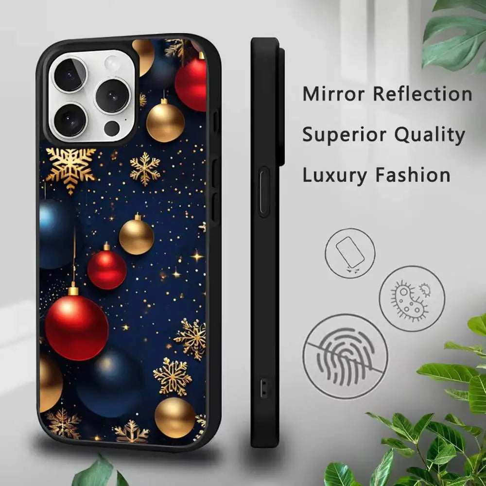 Cartoon Christmas Phone Case For iPhone 17,16,15,14,13,12,11,Pro,Max,Plus,Mini,SE4,E Magnetic Magsafe Wireless Charging