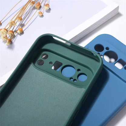Original Case For Google Pixel 9 Pro XL Cases Liquid Silicone TPU Back Cover For Pixel 9 9Pro 9ProXL Shockproof Protective Coque