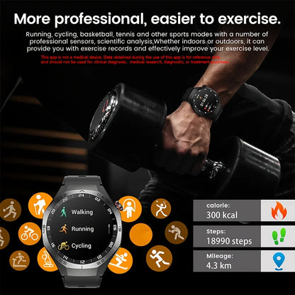 LAXASFIT Smartwatch Bluetooth Calling Fitness Tracking Music Playback Health Monitoring Men and Women 2025 New Smartwatch