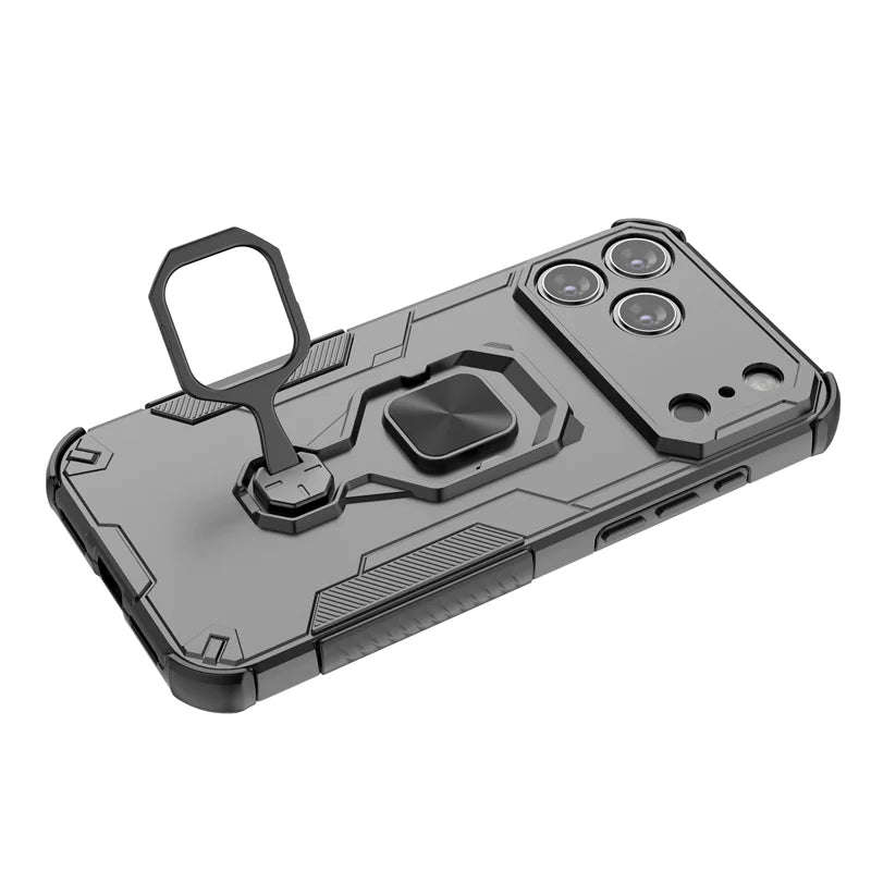 Armor Funda For iphone 17 Pro Max Case Camera Lens Protect Ring Holder Cover For iphone17 Air Shockproof Coque