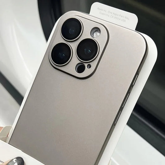 Original Color Ultra Thin Matte PC Case for iPhone 16 15 14 Plus 13 12 11 Pro Max Glass Camera Protection Shockproof Slim Case