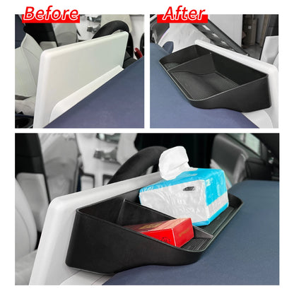 for Xpeng G6 2023 2024 Car Central Storage Box Cup Holder Dashboard Tray Interior Accessories Organizer Tidying Black