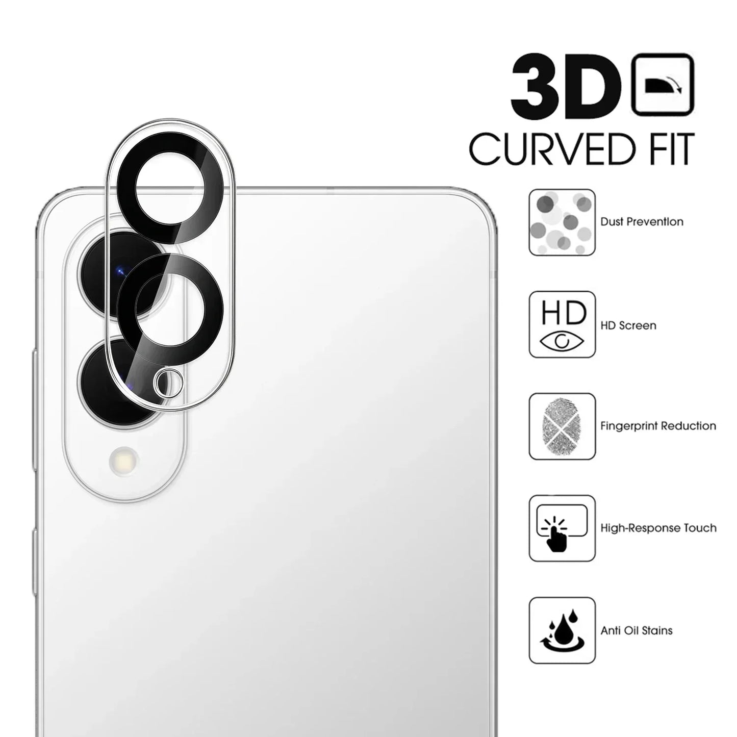 1-5Pcs 3D Camera Protector Glass For Samsung S25 Edge 2025 Lens Protective Tempered Glass Film For Samsung Galaxy S25Edge