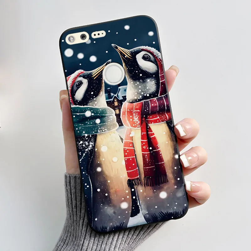 Case For Google Pixel 1 Soft Silicone Black Case For Google Pixel 1XL Elegant Style New Design Pattern Koi Dragon King Casing