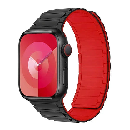 Magnetic Loop strap for Apple watch S10 46mm 42mm 40mm 41mm 45mm 44mm 49mm Silicone Strap for lWatch Series Ultra 2 9 8 7 6 5 4