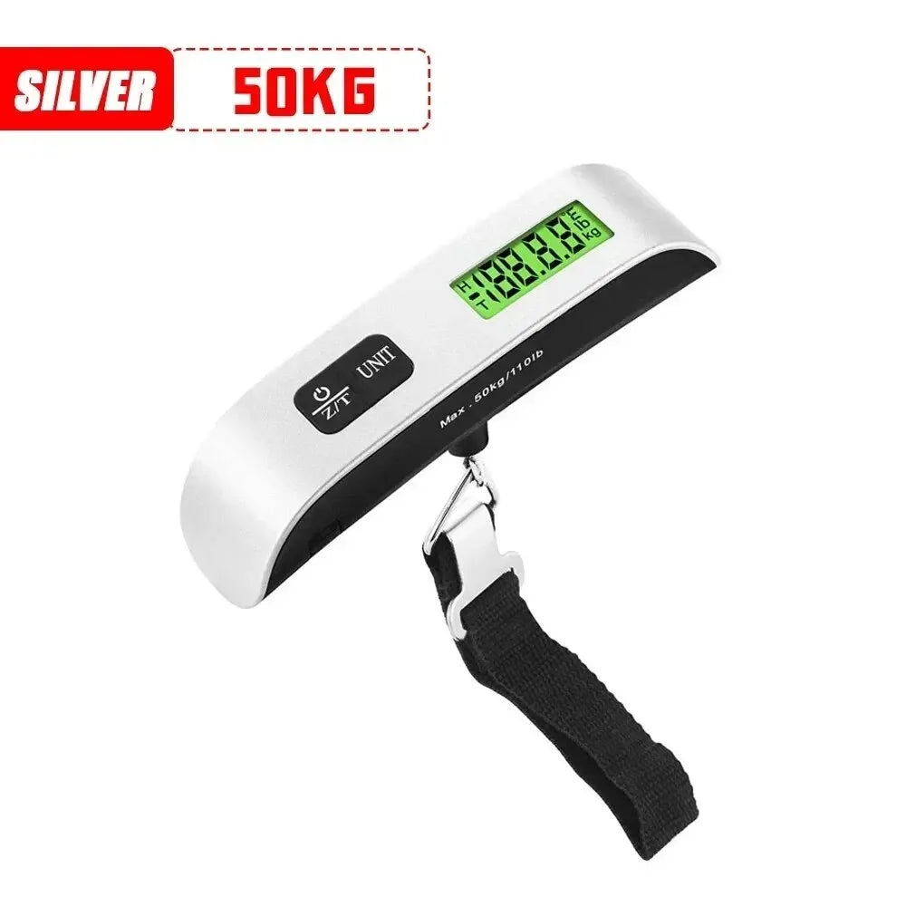110lb/50kg Portable Scale Digital LCD Display Electronic Scale Weight Suitcase Travel Weighs Baggage Bag Weight Balance Tool - covers4phones