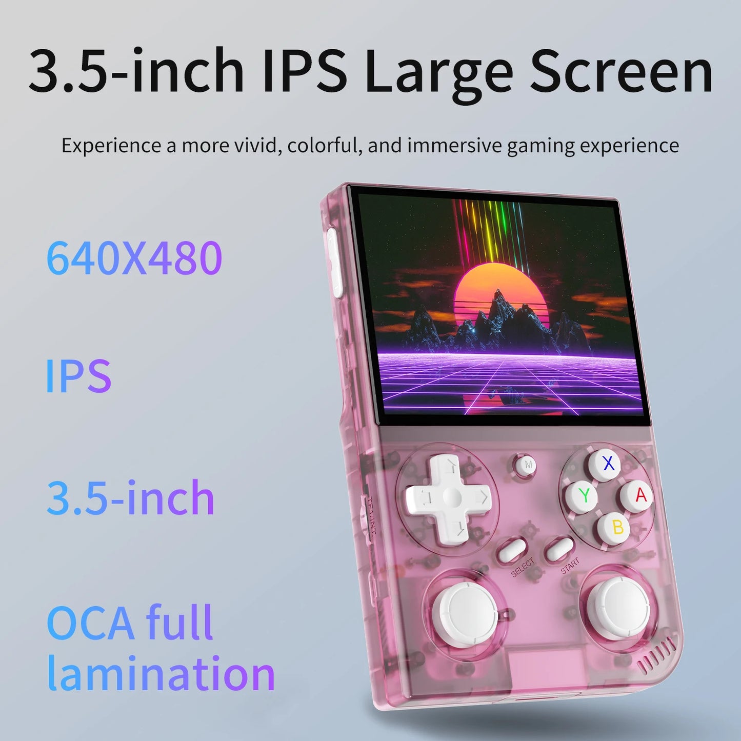 BATLEXP G350 Retro Handheld Game Console Linux 64-bit System 3.5" IPS Screen RK3326 Portable Pocket Video Player 64GB 4000 Games