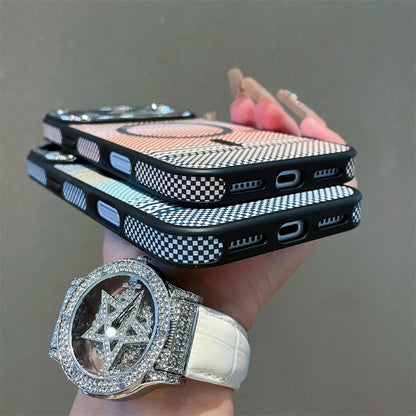Slim Magnetic Striped Pattern Case for iPhone 17 Pro Max Air 16 15 14 13 12 11 for Magsafe Shockproof Ultra Thin Colorful Cover