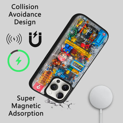 Super M-MarioS Bros Game Phone Case For iPhone 16 15 14 13 12 11 Pro Max Plus Mini Magsafe Mirror Wireless Magnetic Cover