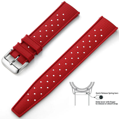 Tropical Silicone Watch Band Quick Release Watch Band 18mm 20mm 22mm Rubber Tropic Smart Watch Strap for Oris Seiko Citizen