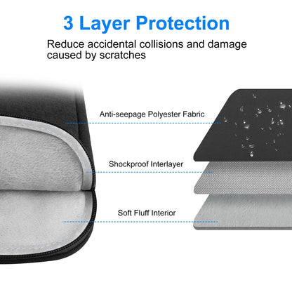 HAWEEL Laptop Sleeve Case 11 13 15 16  inch For HP DELL Notebook bag Carrying Bag Macbook Air Pro 13.3 Protective Case