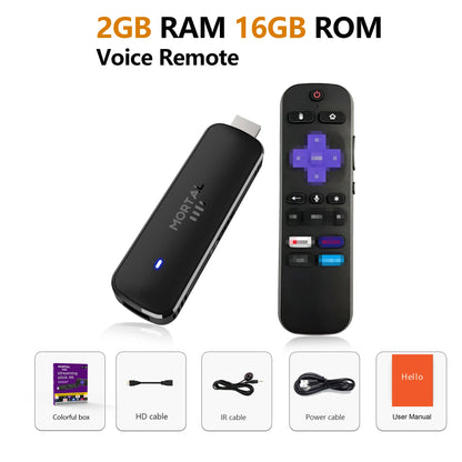Mortal Q8 Ultra Android 14 TV Stick Full HD 4K 1080P WiFi 6 Netflix Youtube TV Dongle BT5.0 Wireless Video Decoder Media Player