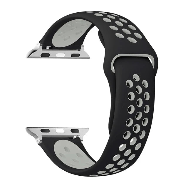 Silicone Watch Strap For Apple Ultra 2 49MM Sports Band For Iwatch Series 10 9 8 7 6 SE 46mm 45MM 41MM 44MM 42MM Breathable Band