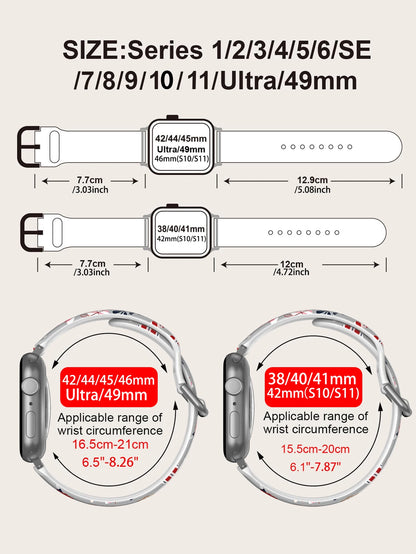Kawaii Pink Christmas Tree For Apple Watch Band 45mm 44mm 40mm 41 42-38mm Bracelet iwatch Series 8 7 se 3-6 9 10 11 Ultra 2 49mm