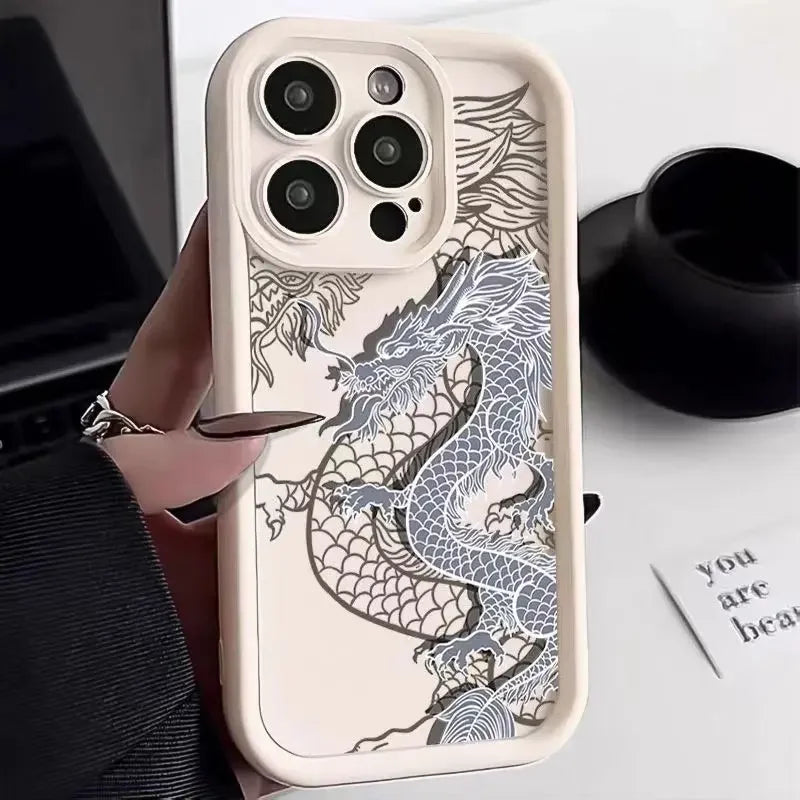 East Dragon Phone Case For Samsung Galaxy S25 S24 S23 S22 Ultra  FE A55 A54 A34 A15 A14 A35 A52 A53 5G Shockproof Silicone Cover