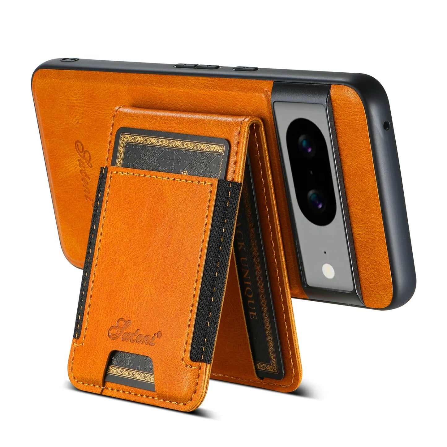 Premium Oil Wax Leather Card Holder Case for Google Pixel 6 7 8 9 10pro 10 pro XL 6A