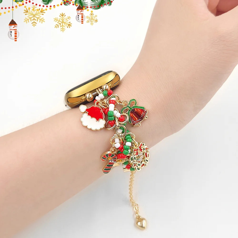 Women's Christmas Fashion Strap Decoration for Apple watch bands 11 10 9 8 7 SE 40mm 42mm 44mm 46mm 45mm Adjustable Rope Buckle