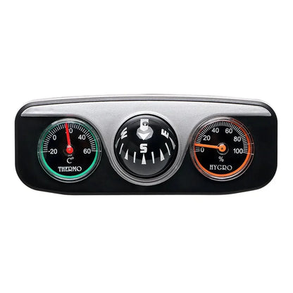 Car Compass Thermometer Hygrometer 3 in 1 Auto Dashboard Navigation Ornament Vehicle Interior Decoration Accessories