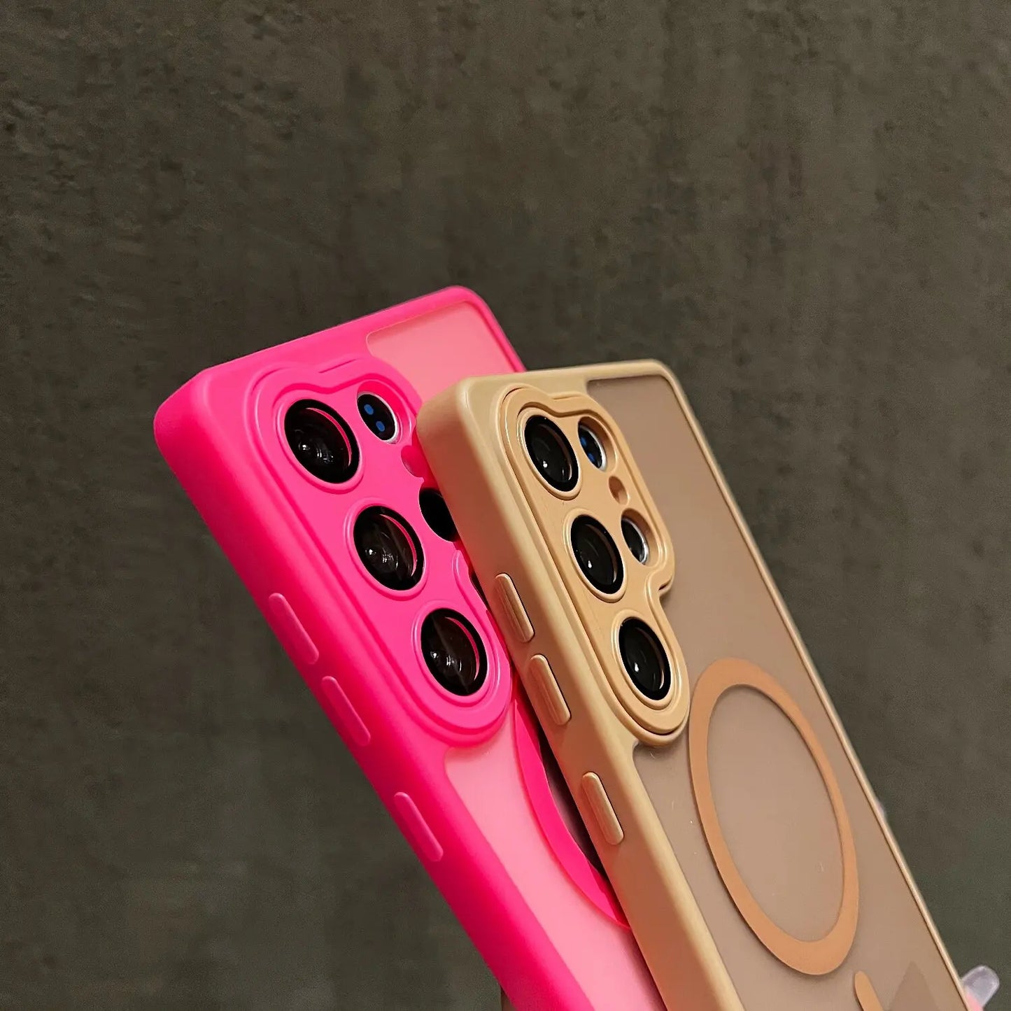 New Matte Translucent With Lanyard Shockproof Magnetic Cover for Samsung Galaxy S25 Edge S24 S23 Ultra Plus S24FE Magsafe Case