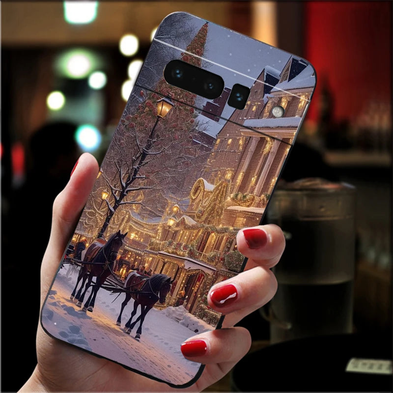 Phone Case For Google Pixel 10 9 Pro XL 9A 8 7 6 Pro Pixel 8A 7A 6A Pixel 8 7 6 5 Winter Christmas Case
