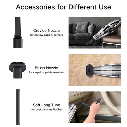 Portable wireless vacuum cleaner, multi-function car and home dual-use, rechargeable and long-lasting battery life, strong sucti