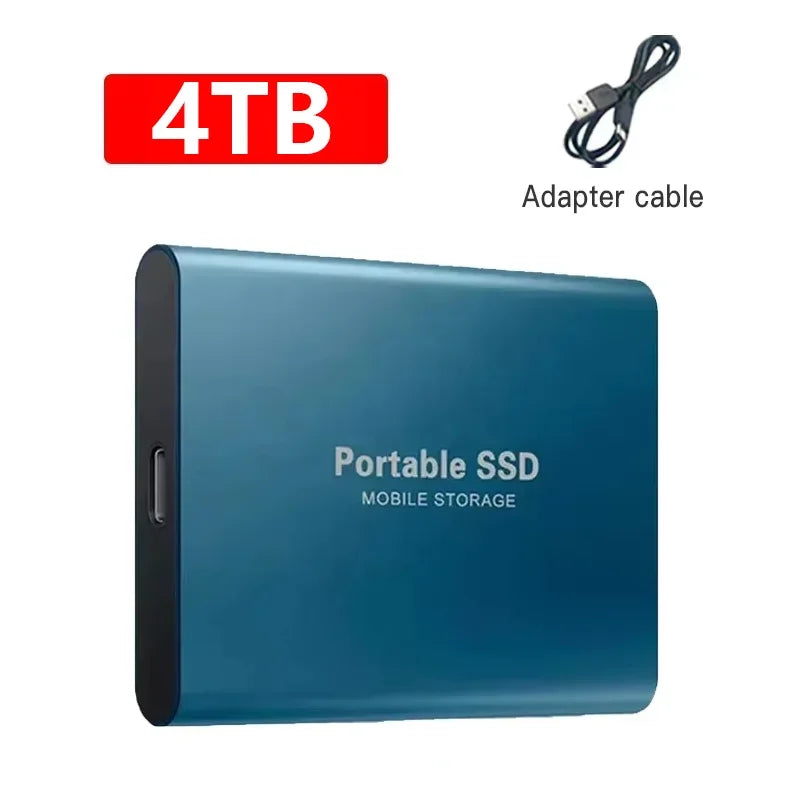 High Speed Portable SSD 1TB 4TB External Hard Drive USB 3.2 Type-C Fast Hard Disk 16TB Mass Solid State Drive for Laptop/PC/MAC