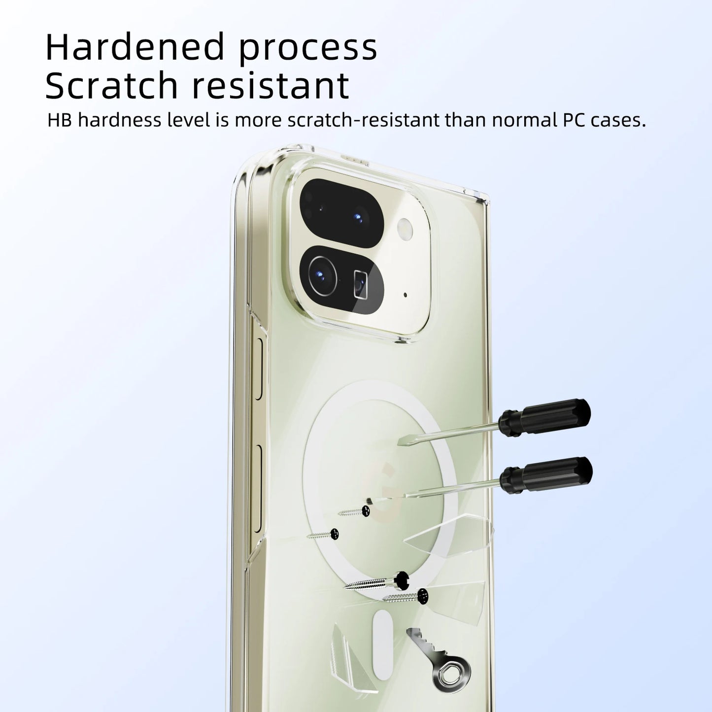 For Google Pixel Fold 10 Pro Fold Case Protective Clear Magsafe Anti-Scrach Shell Back Cover