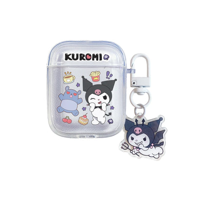 TPU Wireless Charge Headphone Case For Airpods 4,1,2,3,Pro,Pro2 Earphone Soft Cover With Hook Pochacco Cute Cartoon