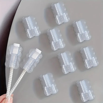 10pcs,Data Cable Protector Sleeves,Anti-Breakage Cord Saver,Mobile Phone Accessory,Flexible Cord Management for School and Home