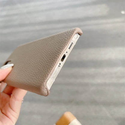 Phone Case for Samsung s23 s22 s24 ultra s21 plus s20 s10p Personalize Customize Name Letter Grain Leather Cases - covers4phones