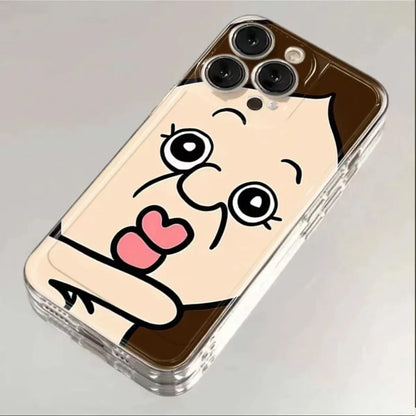 Funny Couple Cartoon Protect pattern Phone Case For iPhone 16 15 14 13 12 11 Pro Max XR XS Max78Plus Y2K Korean Comic Cute Case