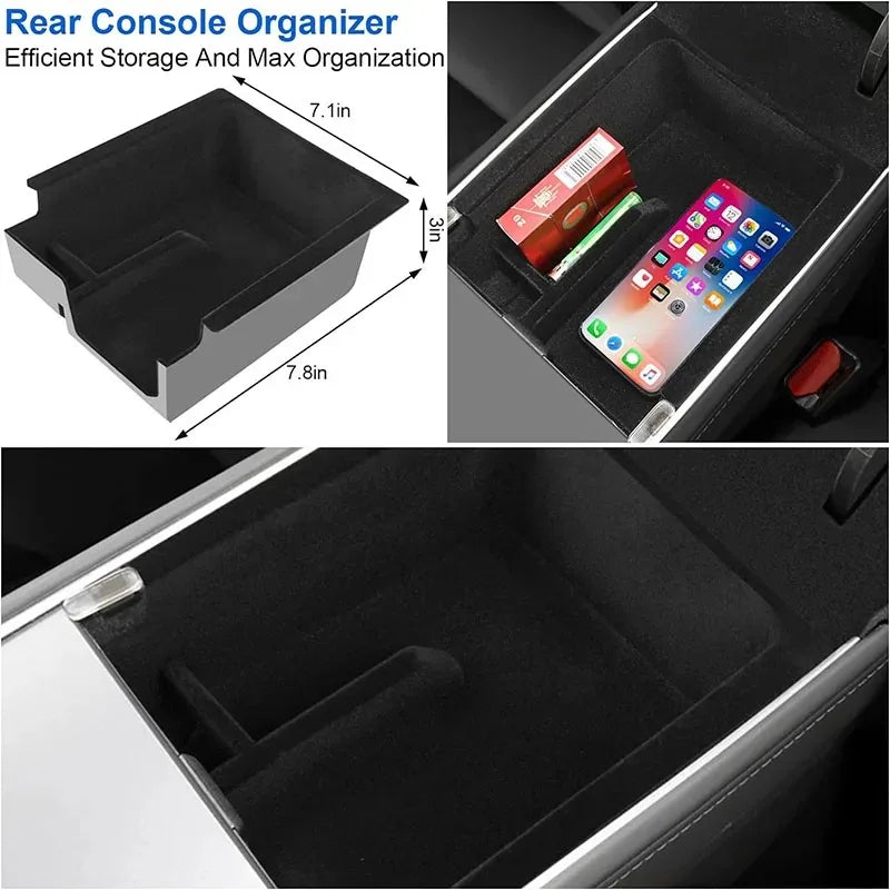 For Tesla Model Y/3 Center Armrest Console Organizer Hidden Car Storage Box Accessory Model 3/Y Car Storage Solution