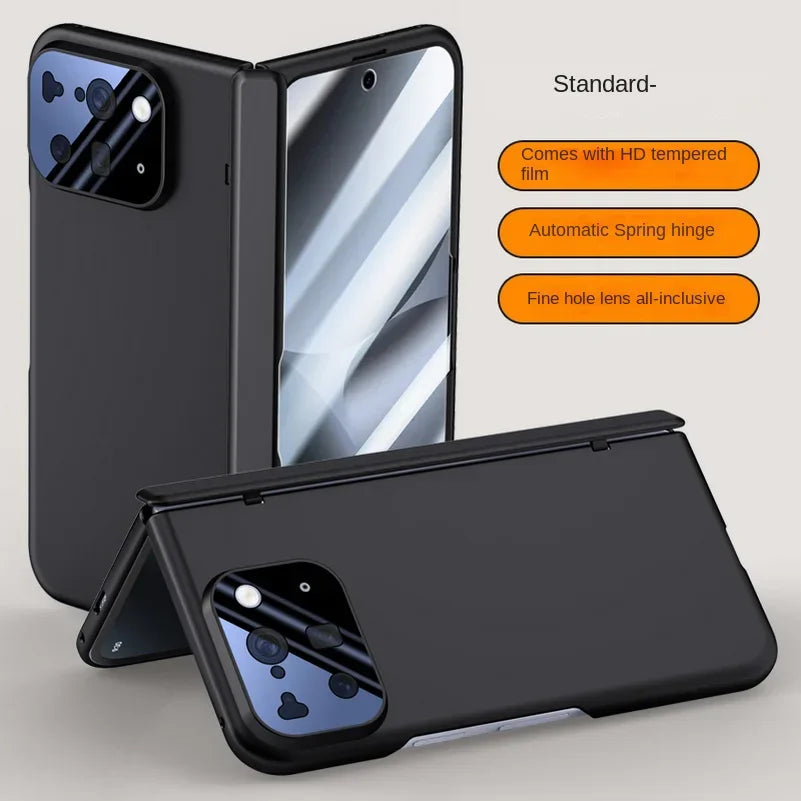 With Privacy Tempered Glass Flim Full Protective case For Google Pixel 10 Pro Fold Spring Hinge Holder Camera protect Cover