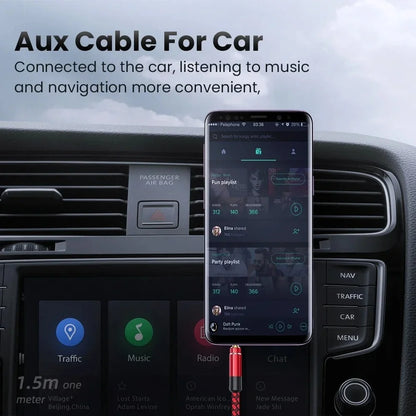 1.5m 3.5mm Jack Male to Male Extension Aux Line Audio Cable for iPhone Samsung Xiaomi Car Headphone Audio Jack Braided Wire