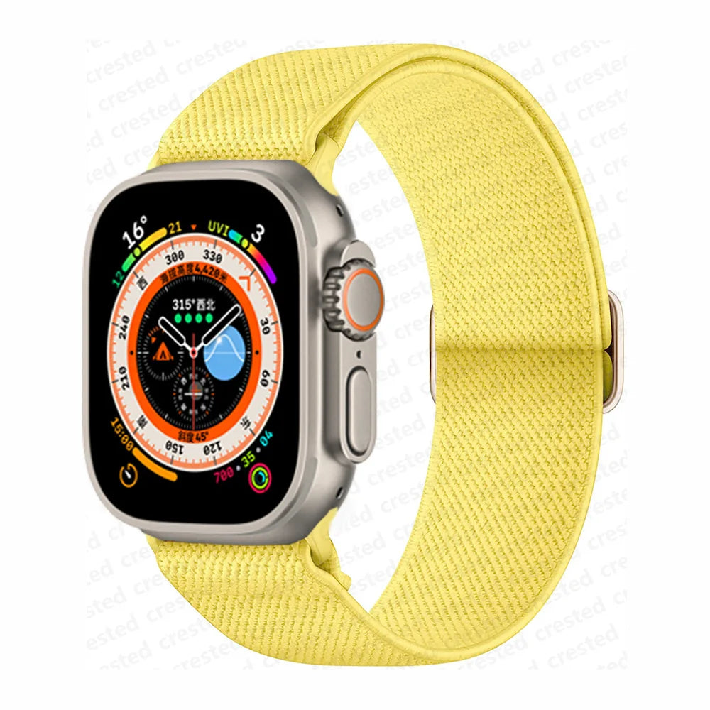 Scrunchie Strap for Apple watch band 45mm 44mm 40mm 41mm 42mm 46mm 49mm Elastic Nylon bracelet iWatch 11 10 9 8 7 6 se Ultra 3/2