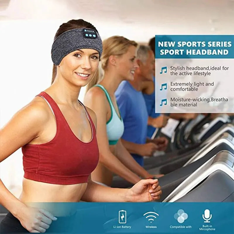 Fone Bluetooth Earphones Sports Sleeping Headband Elastic Wireless Headphones Music Eye Mask Wireless Bluetooth Headset Headband - covers4phones