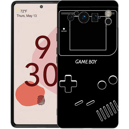 Phone Case For Google Pixel 8 7 6 Pro 8A 7A 6A TPU Shell Soft Silicone Shockproof Black Cover Gameboy Boy Game