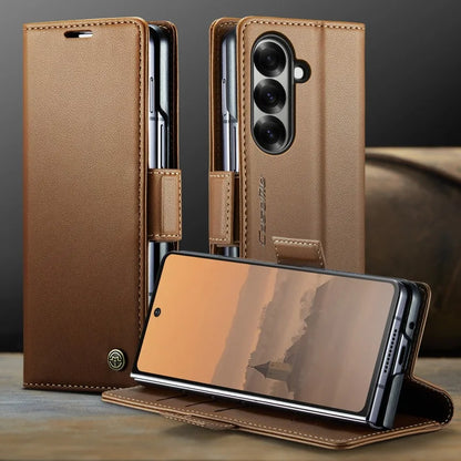 CaseMe Retro New PU Leather Magnetic Book Phone Case For Samsung Galaxy Z Fold 7 6 5 Wallet Flip Case For Samsung Galaxy Z Fold7
