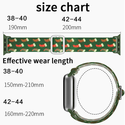 Christmas strap for Apple Watch Bands for 40mm 41mm 42mm 44mm 45/ 46mm Elastic Replacement Band for iWatch Series 11 10 9 8 SE