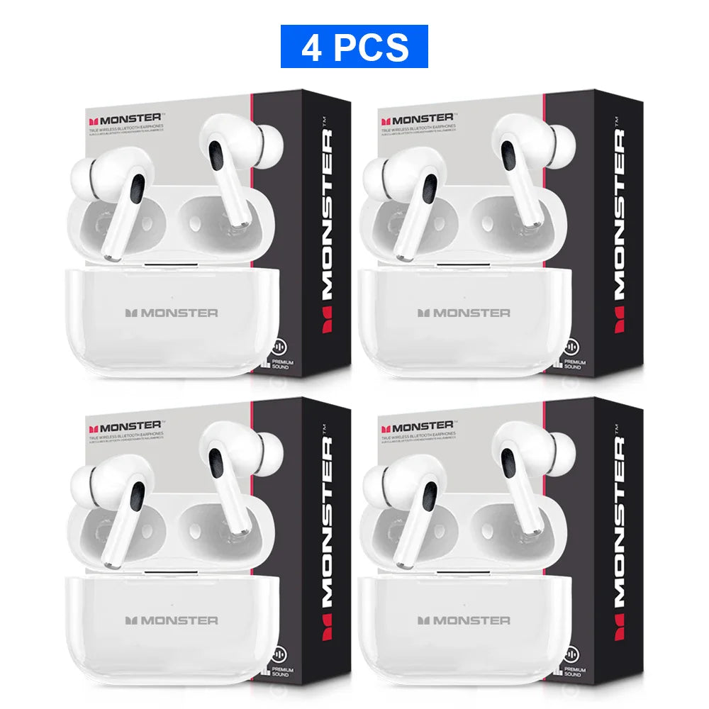 MONSTER Tws Wireless Bluetooth Earphones HD Stereo Sound Earbuds Headphones Charging Box LCD Touch Display Sports In-Ear Headset