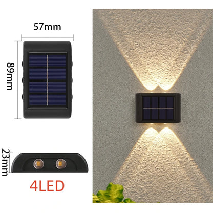 Solar LED Outdoor Light Solar Lighting Sensor Lamp Streetlights Exterior Garden Decoration Garland Waterproof Solar Wall Light