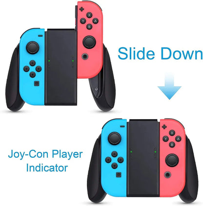 Compatible with Nintendo Switch/Switch OLED Joy-Con, 3 in 1 Wear Resistant Game Switch Controller Handle Case Kit