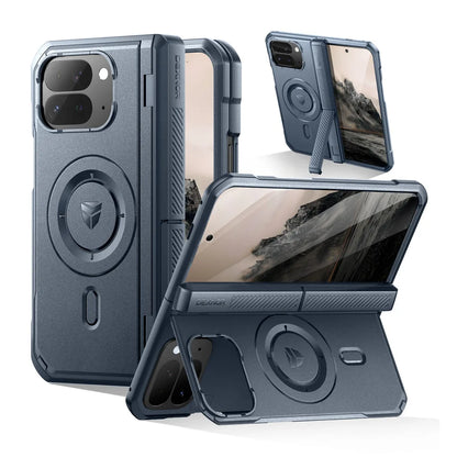 Dexnor Magnetic Case for Google Pixel 10 Pro Fold with Dual Kickstands Front Screen Protector Hinge Protection Cover